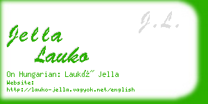 jella lauko business card